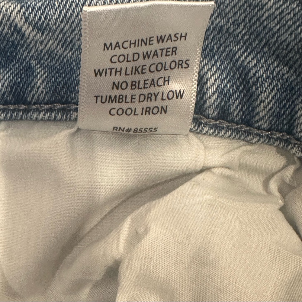 Pistola Lana Light Wash Wide Leg Cropped Jeans Raw Hem High Rise Size 27 - Picture 10 of 10